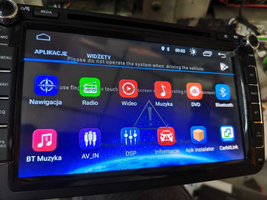 Radio Android 2GB RAM Napęd DVD Dedykowany do VW Golf Passat Skoda VAG
