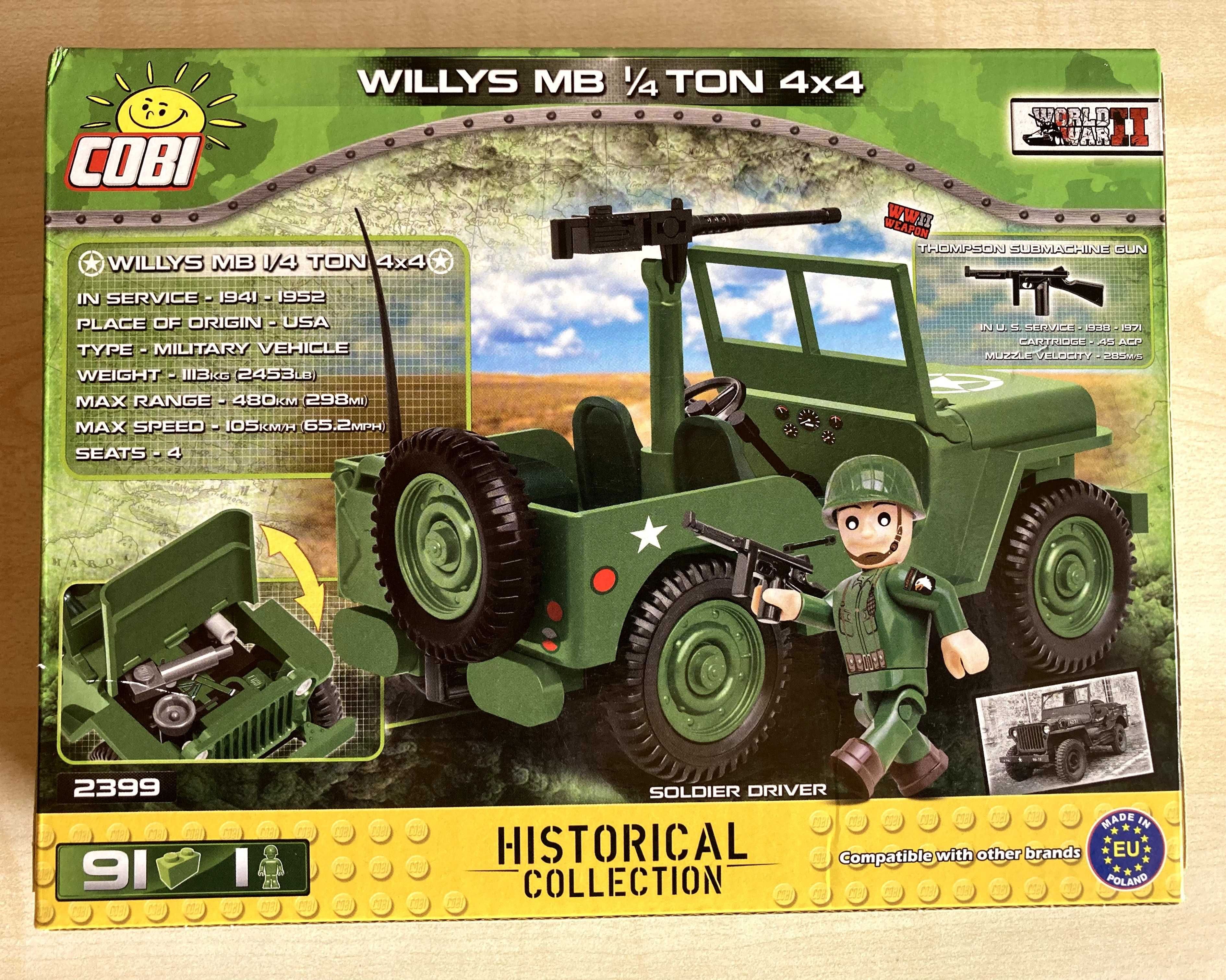 COBI 2399 Willys Jeep 1/4 ton 4x4 NOWE