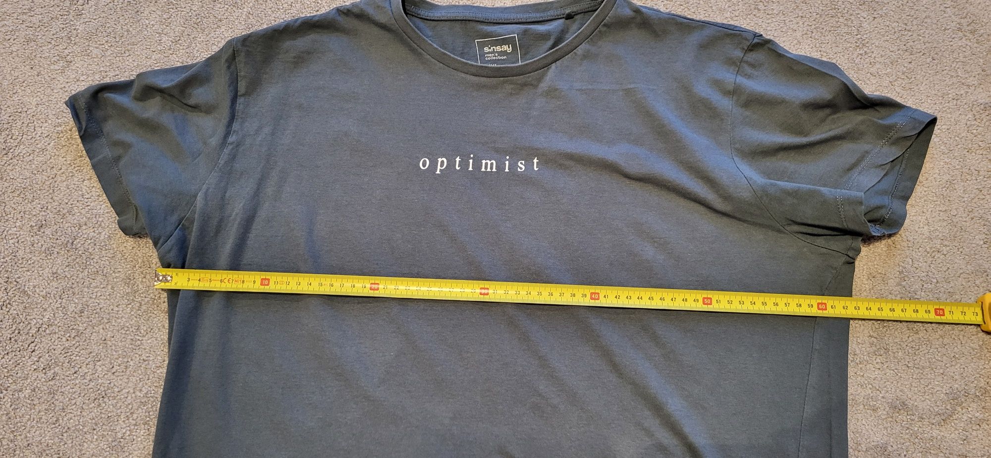 T-shirt Optimist XXL, męski, Sinsay, szaro-oliwkowy