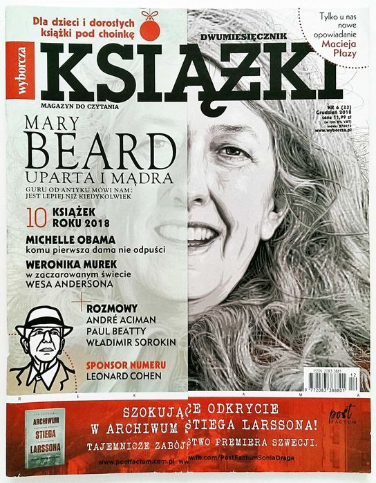 Książki. Magazyn do czytania, nr. 6 (33) grudzień 2018 Mary Beard