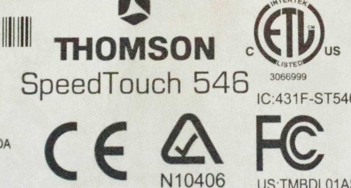 Router DSL Speedtouch 546