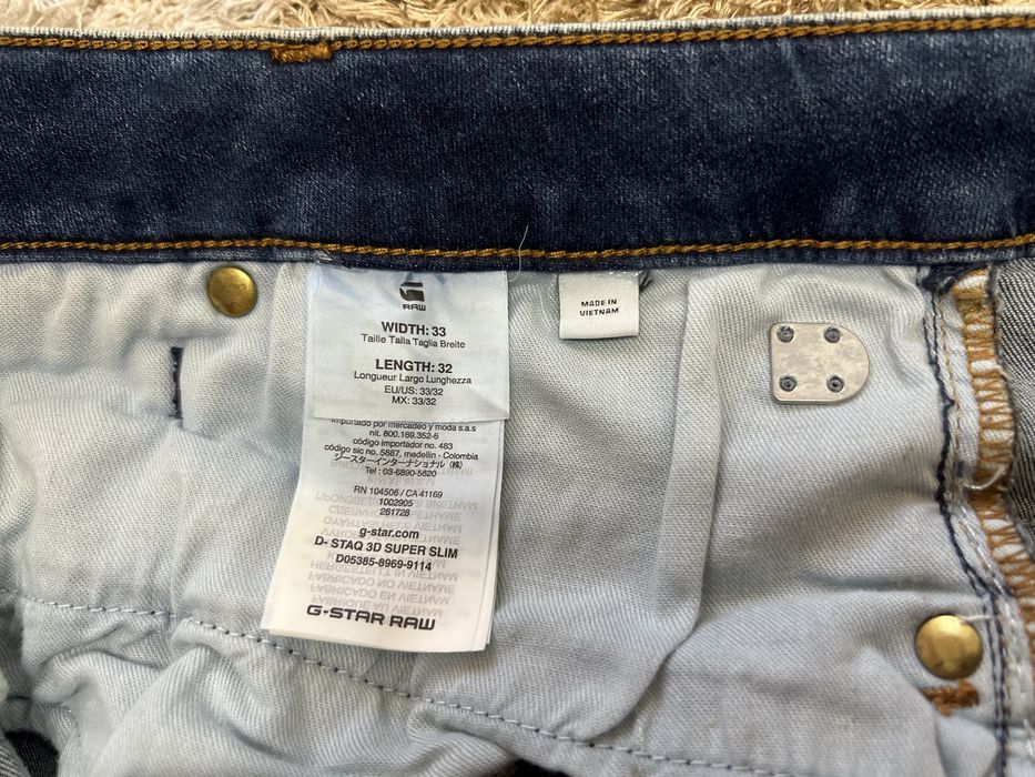 Calças G-Star Raw D-STAQ 3D SUPER SLIM tamanho 32 lenght 32