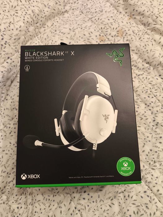 Słuchawki gamingowe Razer BlackShark V2 X BIAŁE - Xbox PC iOS Nintendo