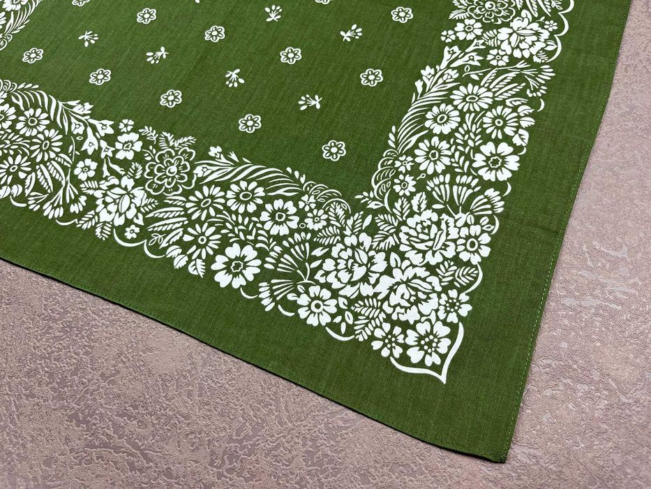 NOWA apaszka wild rag bandana oliwkowa ciemnozielona męska damska USA