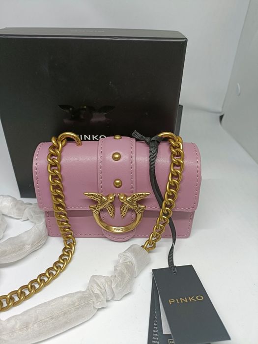 Śliczna torebka Pinko Love Micro Simplus Rosa Antico