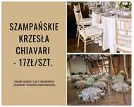 Krzesła chiavari szampańskie - wynajem