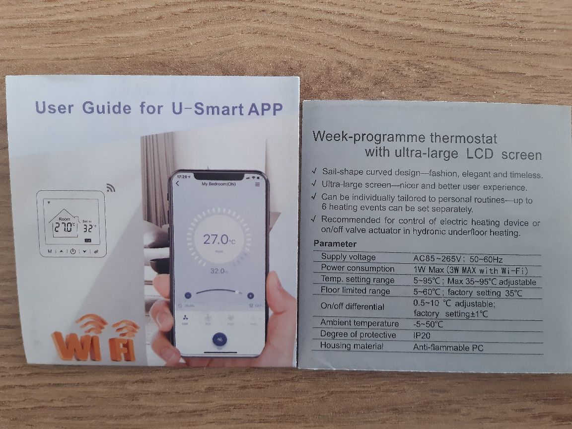 Wifi Smart Thermostat Beok Controls Preto  BYL-156EW