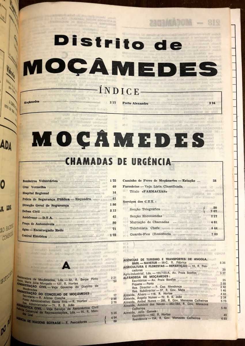 Lista Telefonica de Angola 72/73