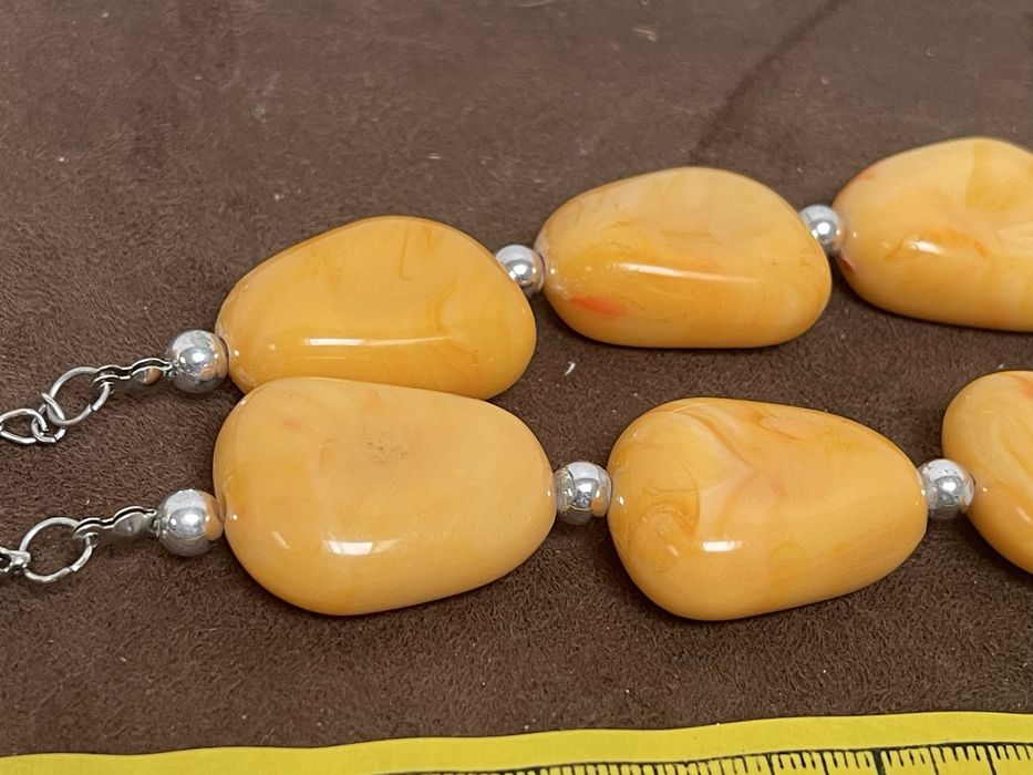 Bakelit Stary Naszyjnik z Prl