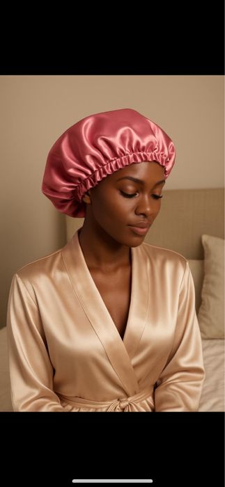 Czepek jedwabny do spania dwustronny 100% jedwab