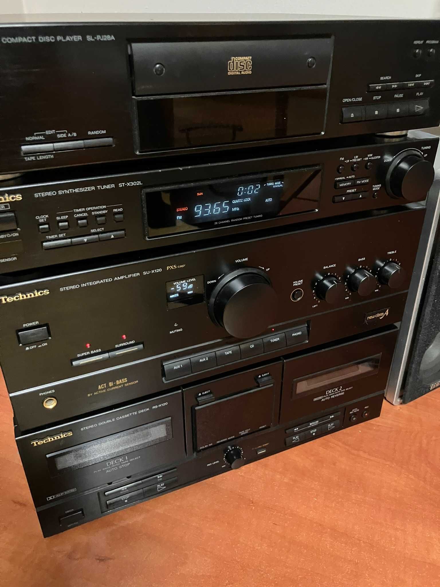 Technics; Wzmacniacz SU-x120 Deck RS-x120 Tuner ST-x302L CD SL-PJ28A