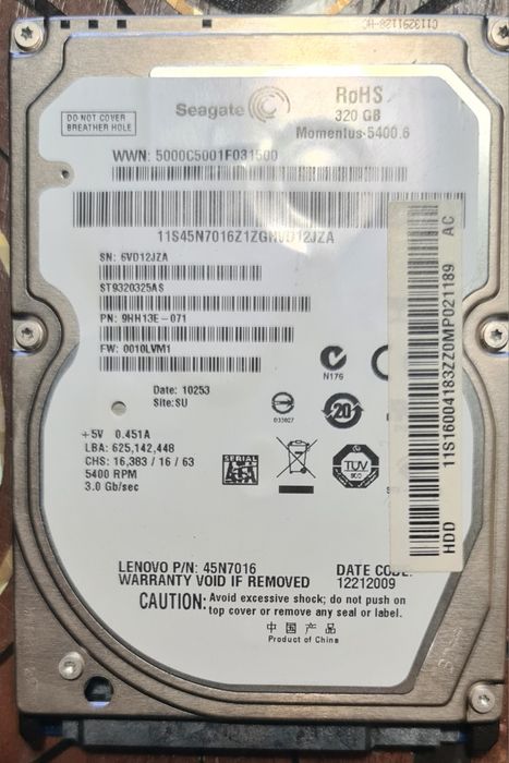 Жорсткий діск для 2.5 320gb