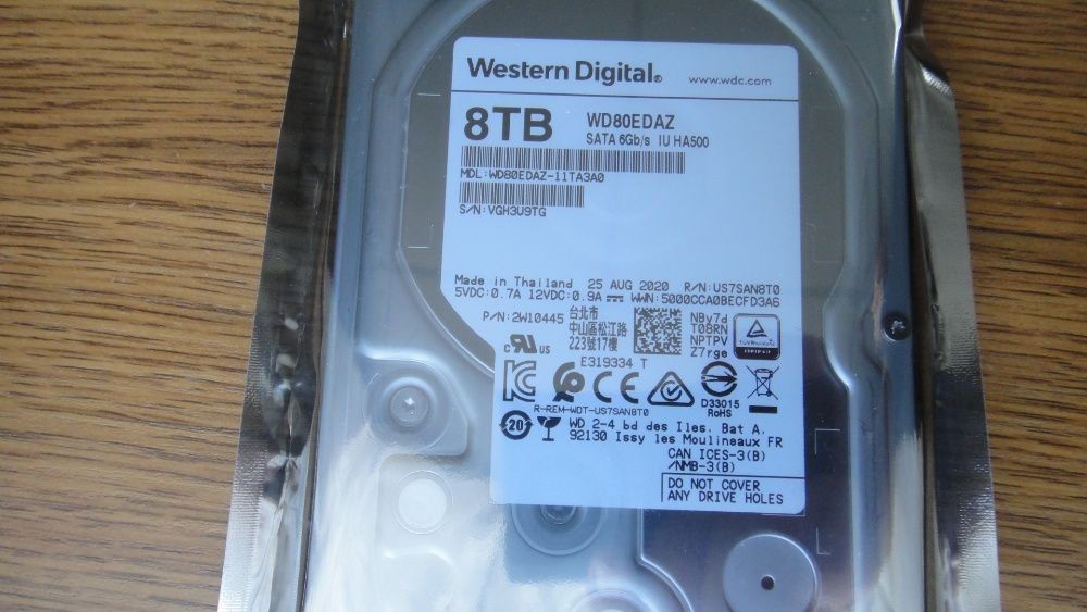 НОВИЙ WD Western Digital WD80EDAZ 8TB 5400rpm 256MB 3.5 SATA III