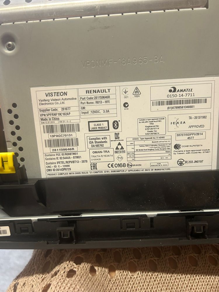 Radio oryginalne renault kadjar