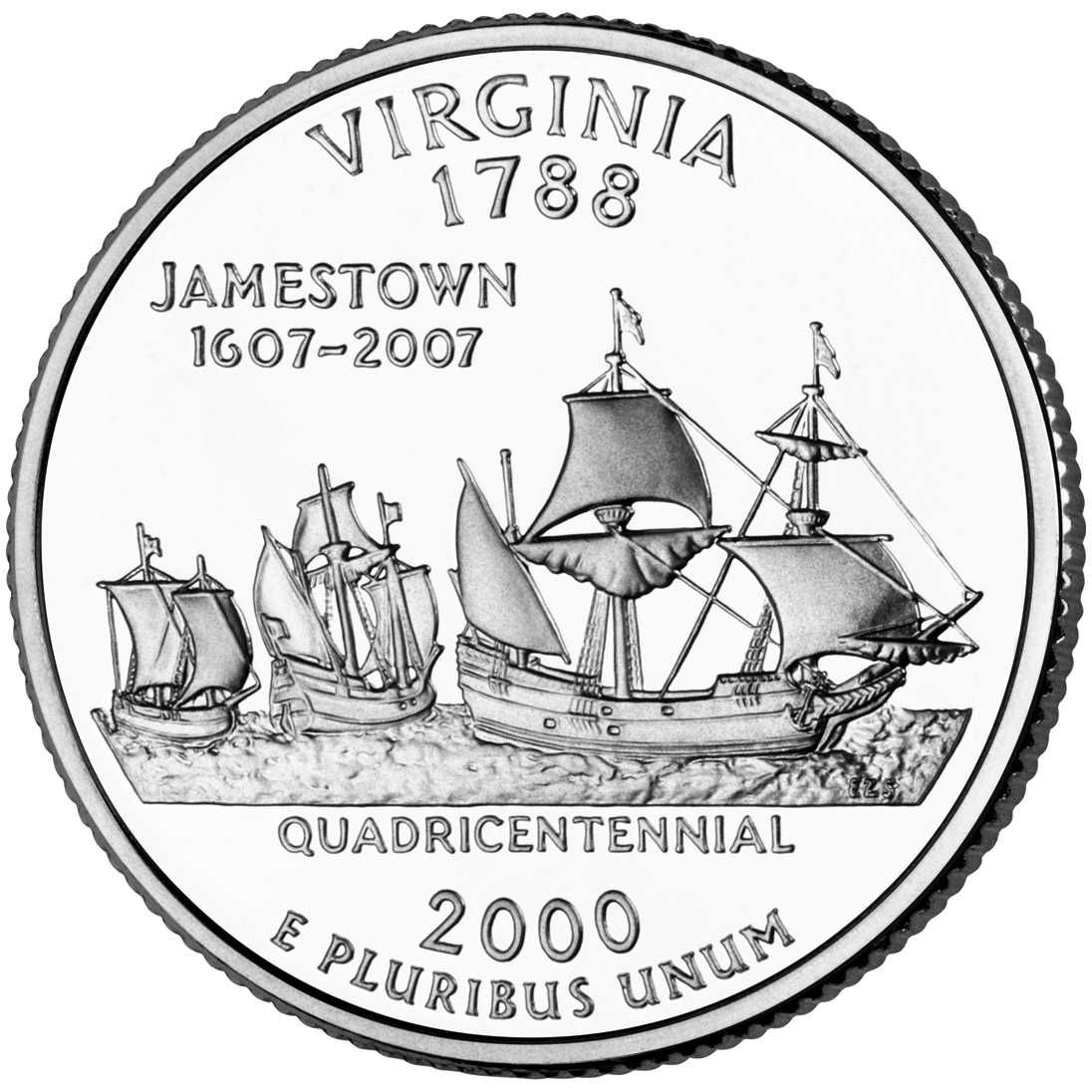 Квотер США Virginia 1/4 dollar quarter