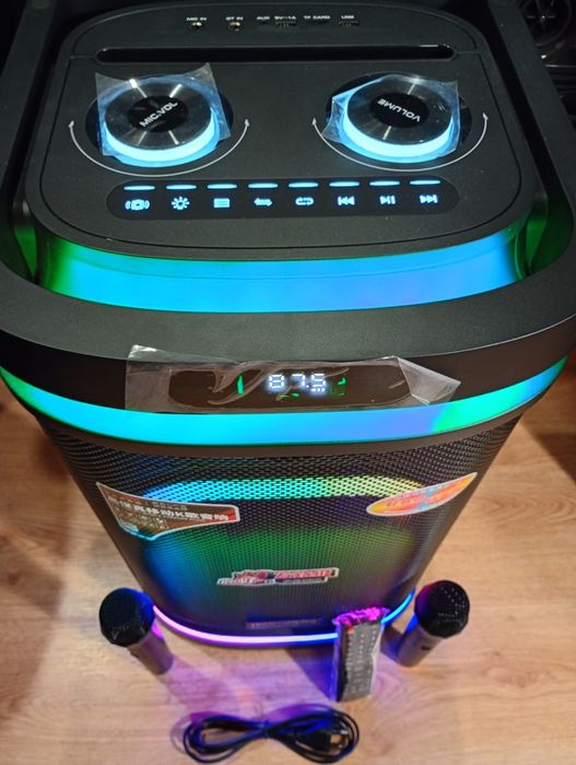 Караоке акустика Temeisheng-10(блютуз, microSD, USB,FM) ПультДУ, 2микр