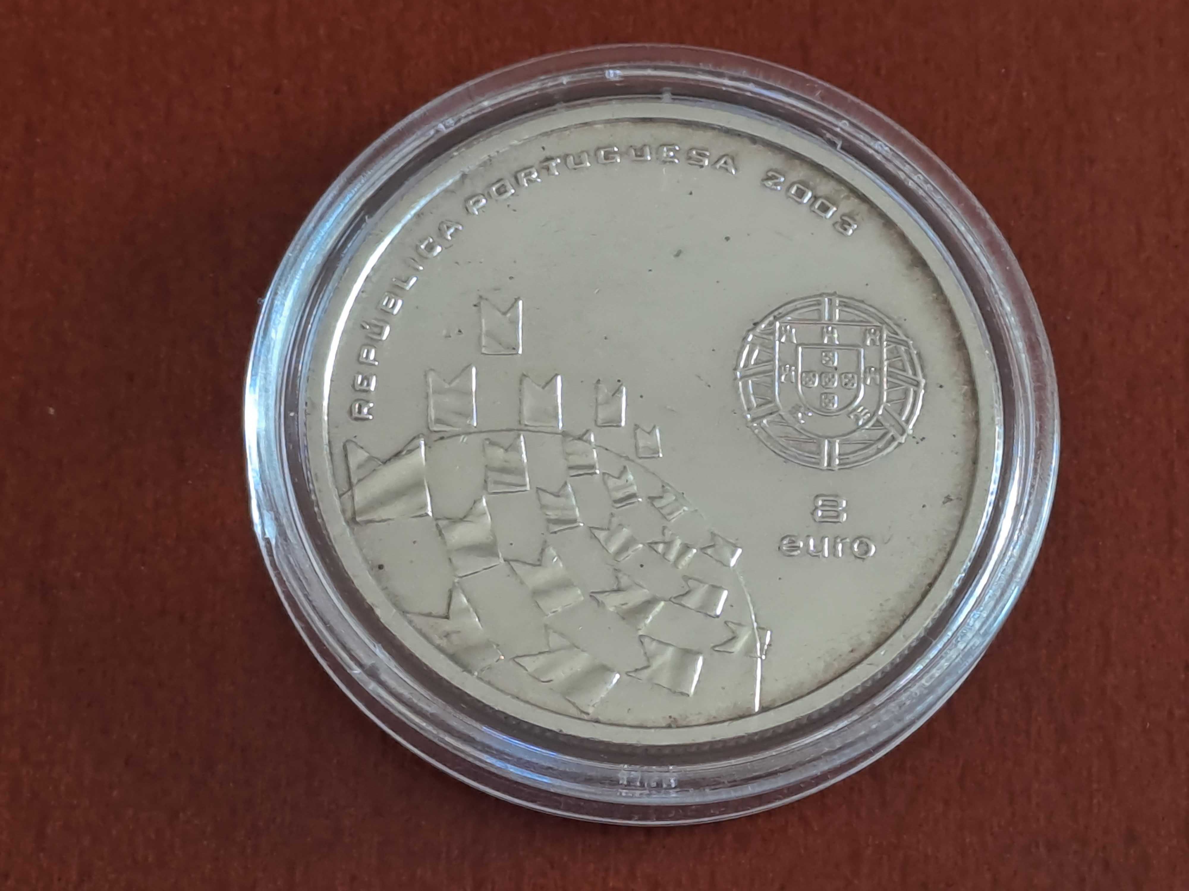 Srebrna moneta 8 euro UEFA Widowiskowy futbol  Wartości piłki nożnej