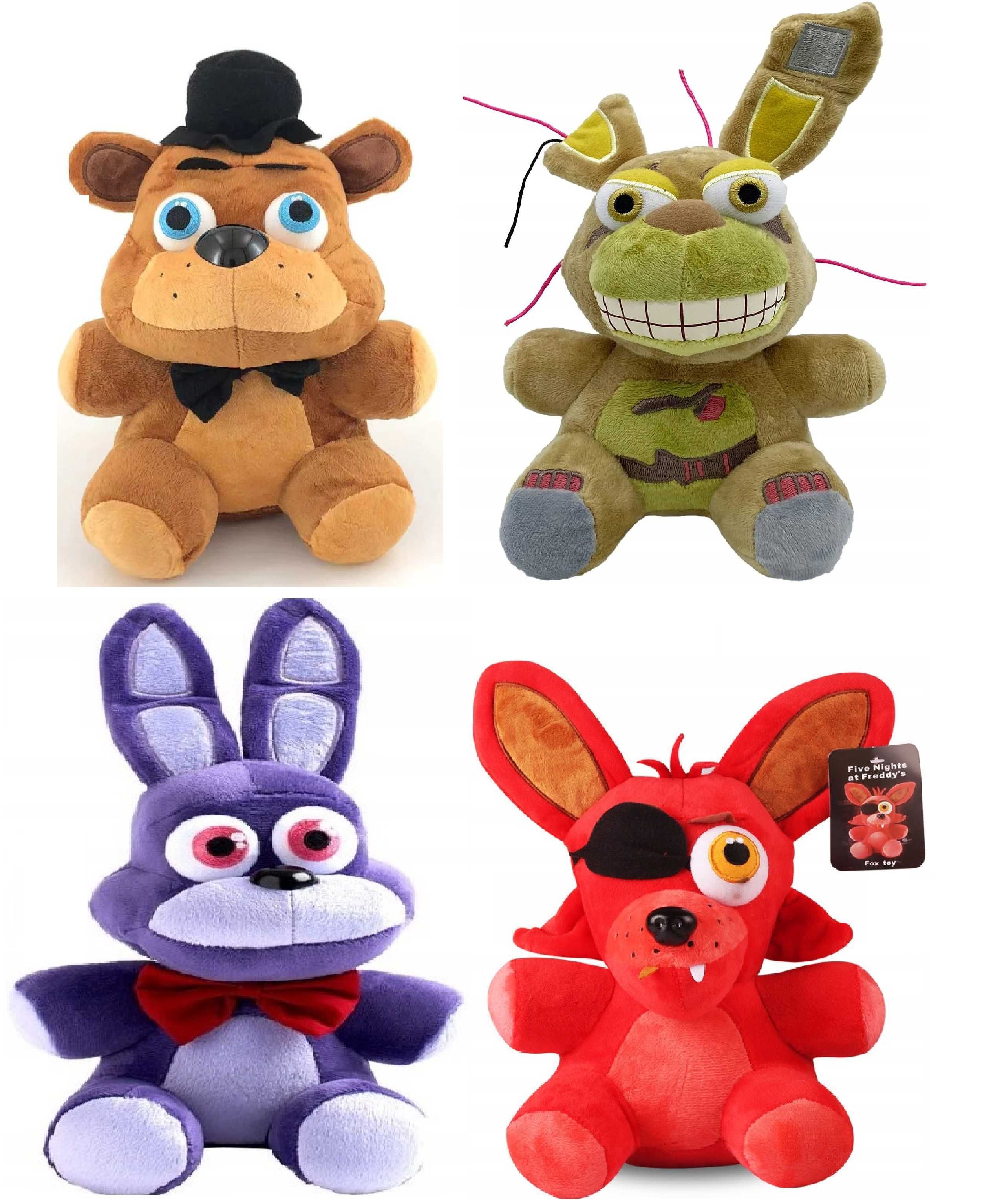 4x FNAF Maskotki FREDDY, SPRINGTRAP, BONNIE, FOXY! Oszczędzasz aż 10%