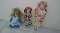 3 bonecas porcelana antigas