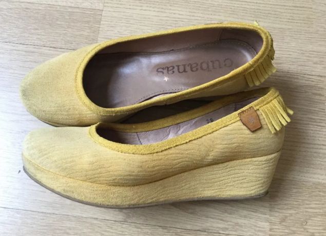 Sapatos - Cubanas amarelas, n.º 38, Optimo estado!