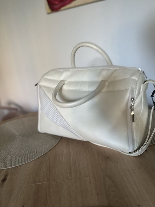 Biala torba do wózka Junama