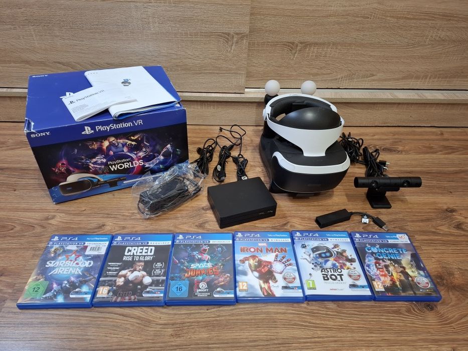 Zestaw PlayStation  gogle VR kontrolery Movie kamera gry