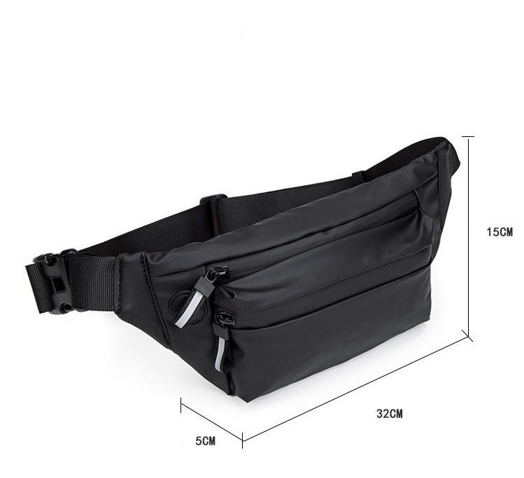 Сумка поясная бананка черная