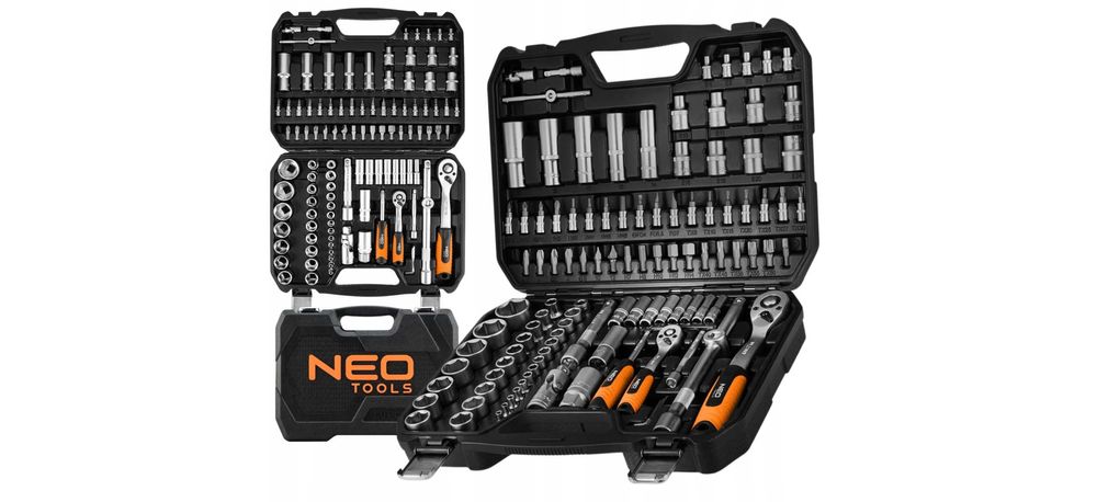 NEO Zestaw Kluczy Nasadowych 110 Elementów 1/2", 1/4" Walizka okazja