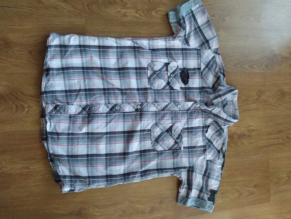 Koszula męska w kratę XXL.