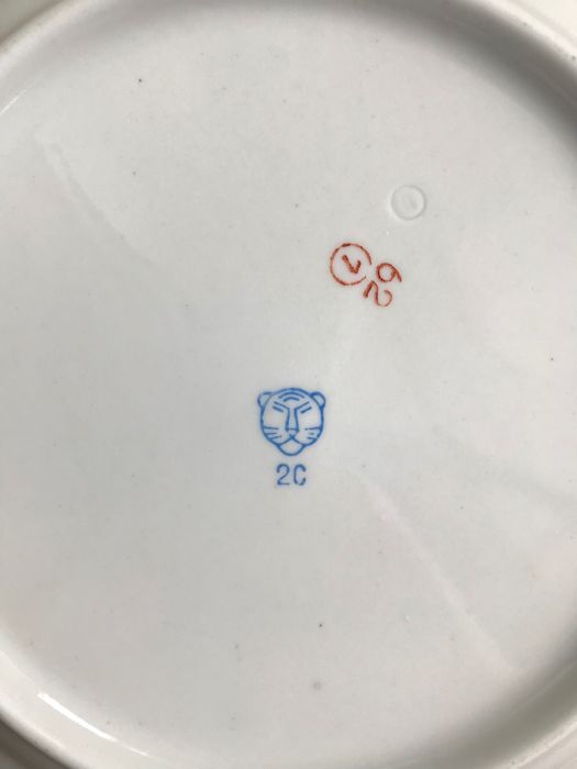 тарелка мелкая большая закусочная столовая фарфор ВФЗ винтаж СССР