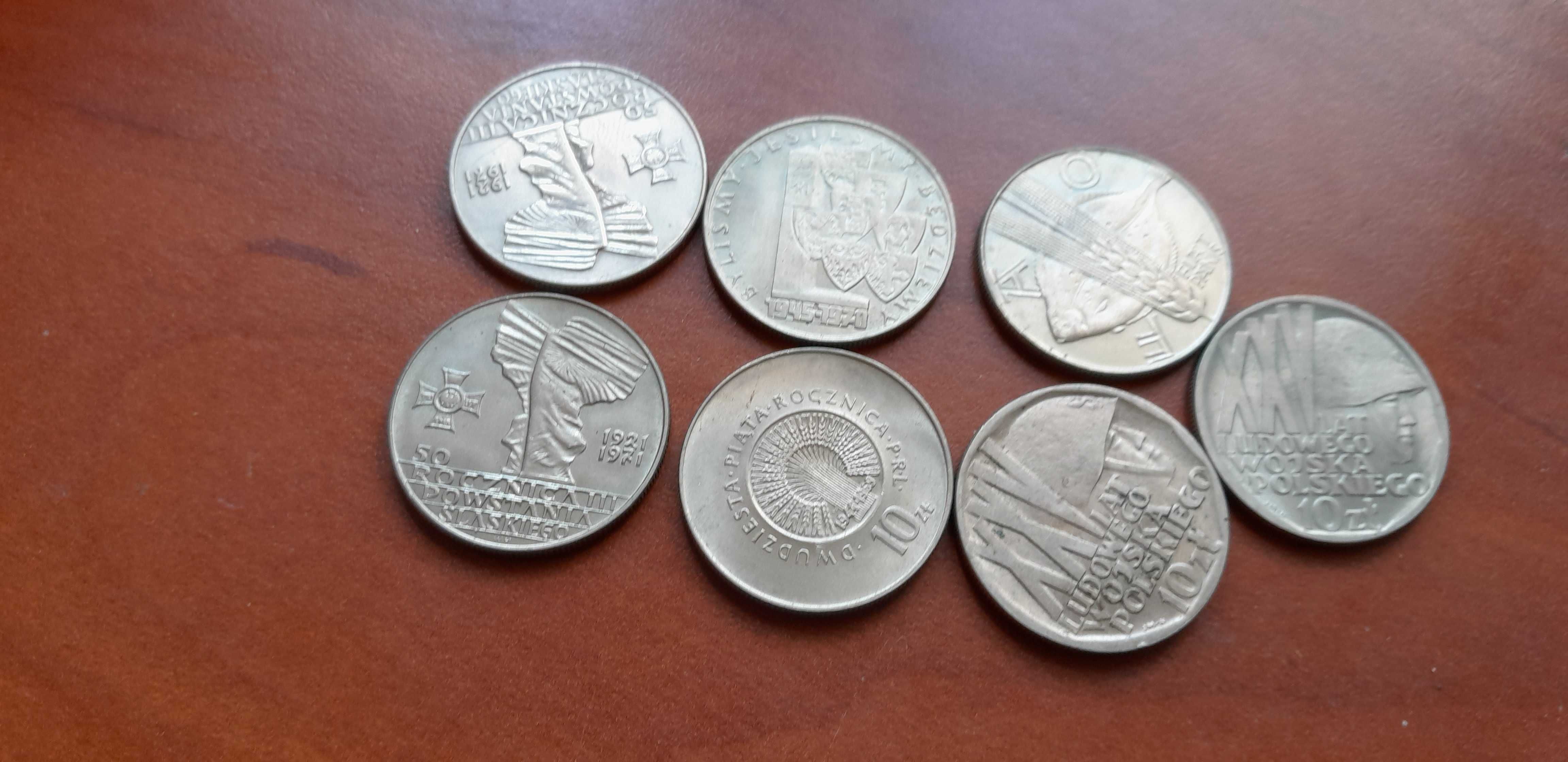 monety 10zł PRL 7 sztuk