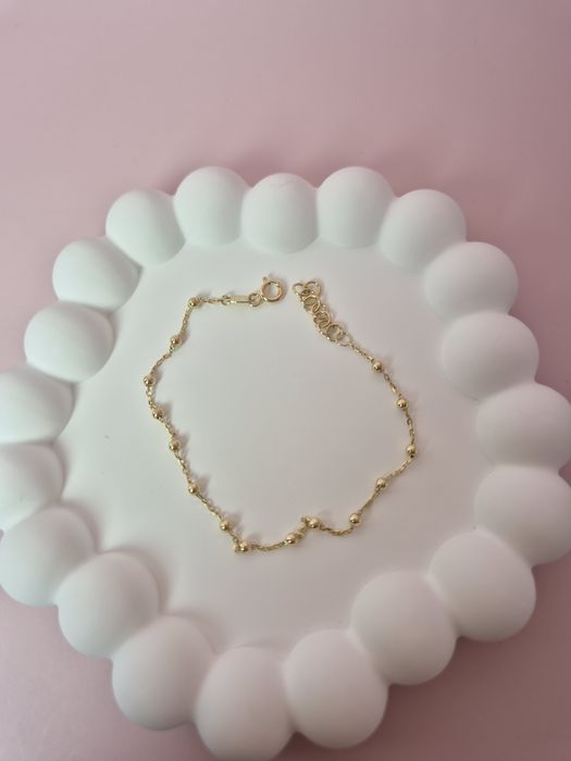 Złota bransoletka kulki kuleczki delikatna p. 585