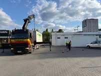 Usługi transportowe HDS transport maszyn kontener laweta dźwig TANIO