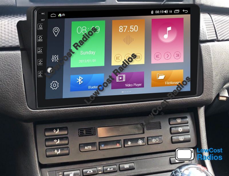 Rádio GPS ANDROID 15 - 9 POLEGADAS — BMW E46 (Série 3) com Wifi e USB