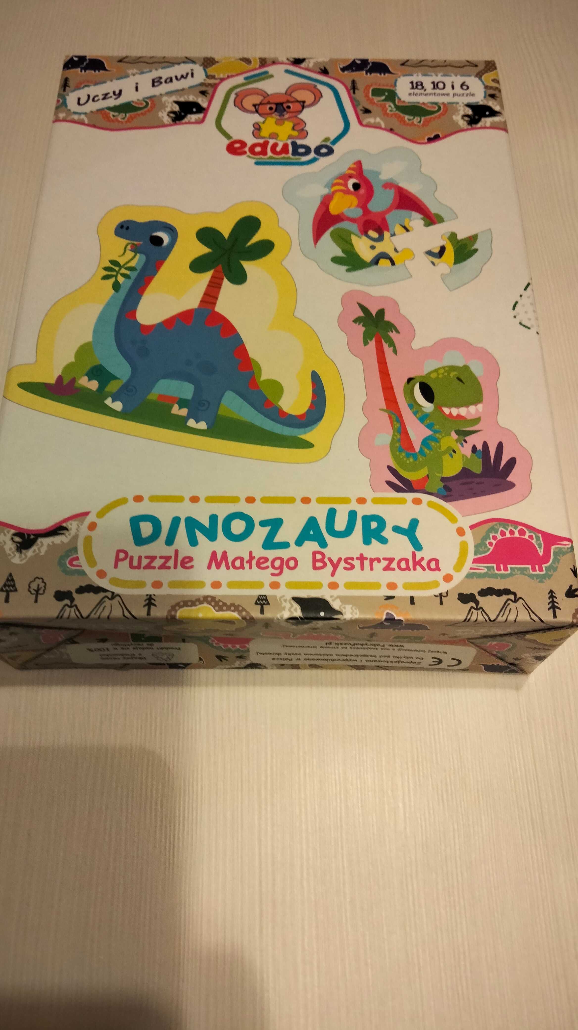 Puzzle małego bystrzaka Dinozaury 3+