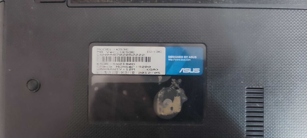 Asus K53E Core i5 / ОЗП 8GB / SSD 128 GB