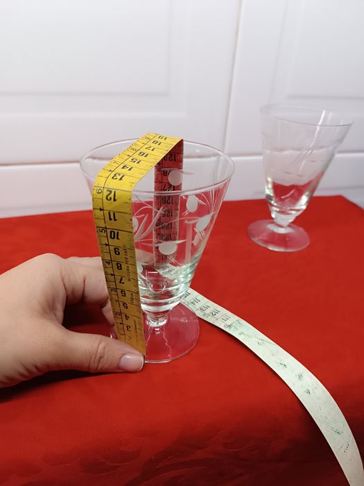 Conjunto 2 Copos Vinho. Cristal Vintage. 12 cm