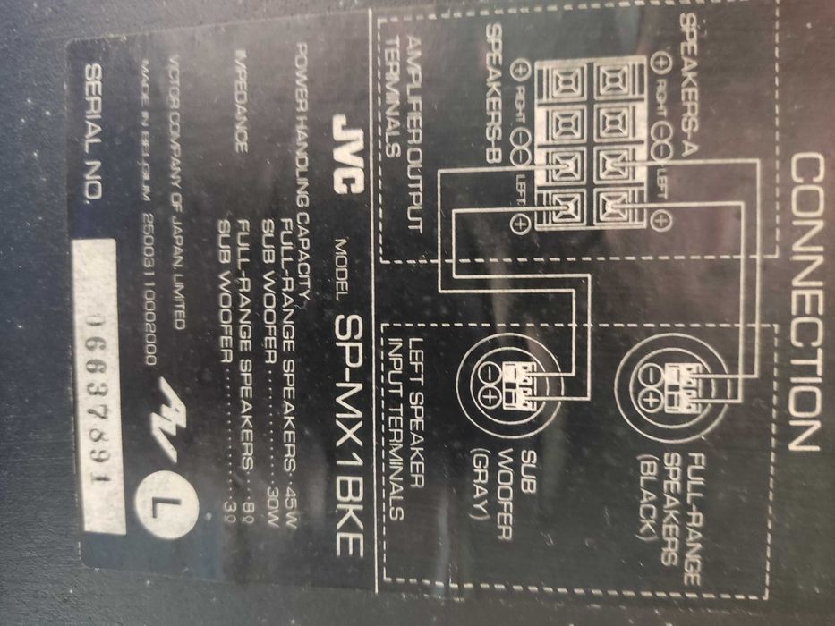 Wieża muzyczna j v c z głośnikami