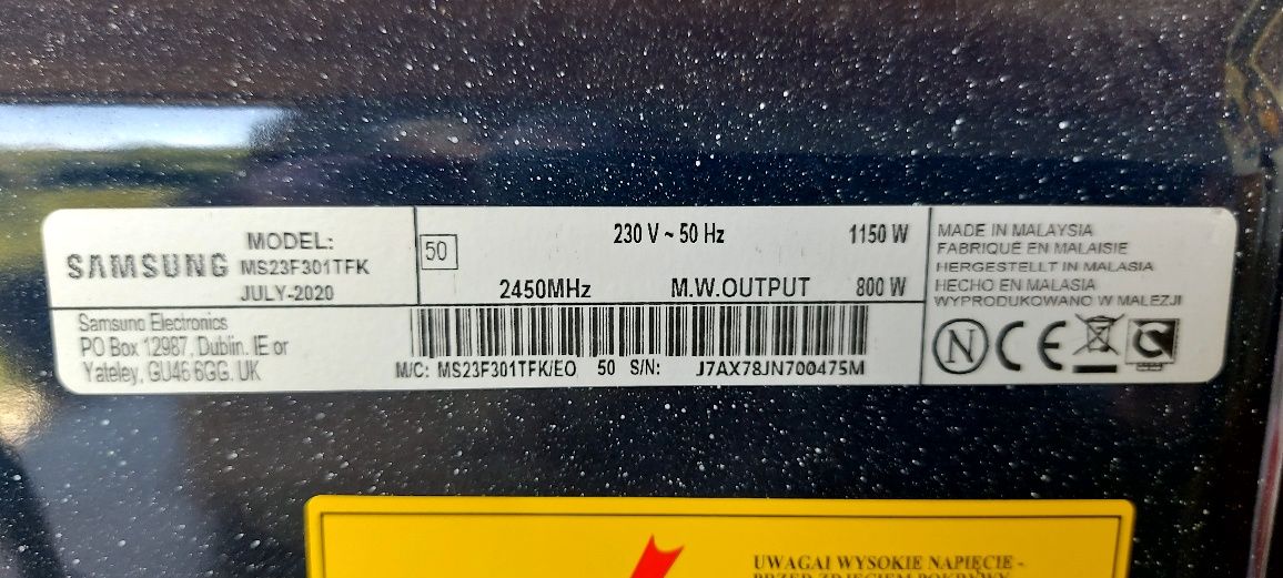 Kuchenka mikrofalowa Samsung MS23F301TFK