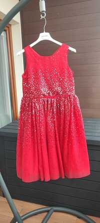 Sukienka dziecięca dla dziewczynki czerwona 140cm H&M