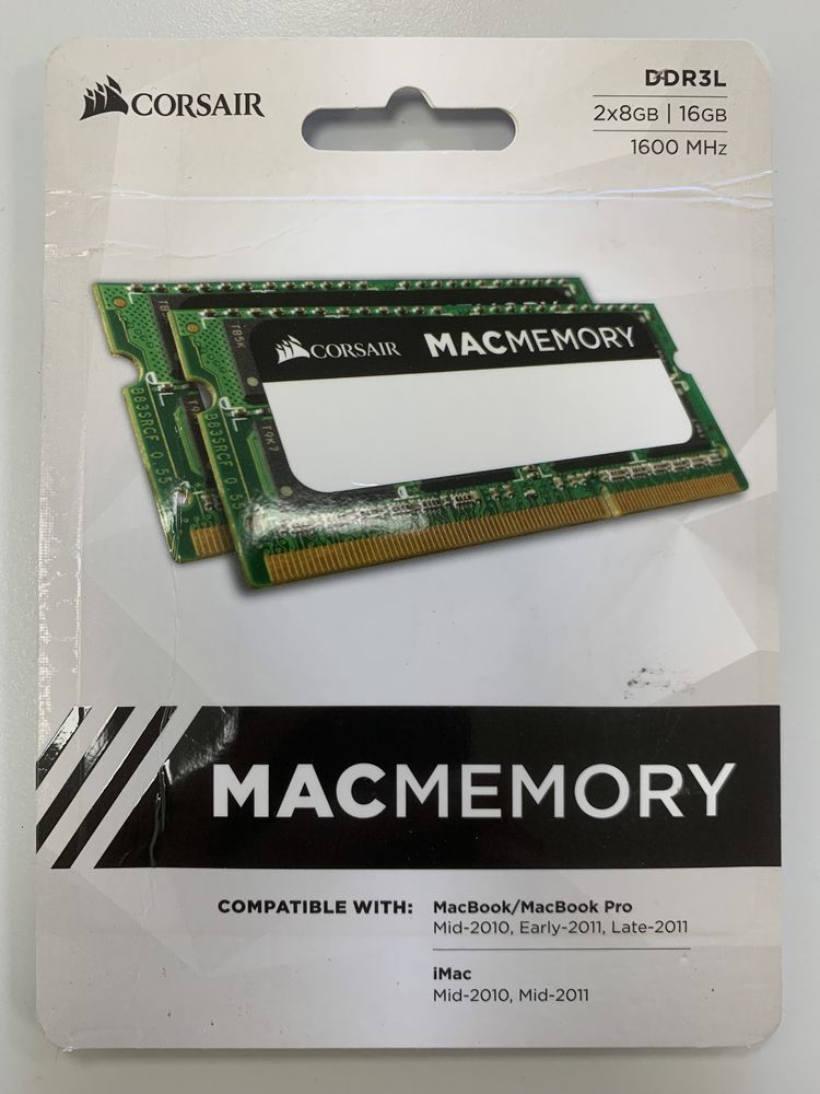 Memória RAM SO-DIMM Corsair 16GB (2x8GB) DDR3L-1600MHz para MAC