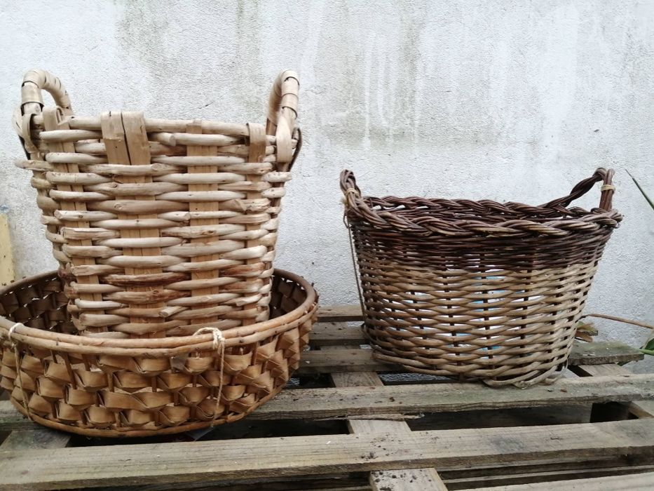 Cesto verga vime palhinha grandes dimensões