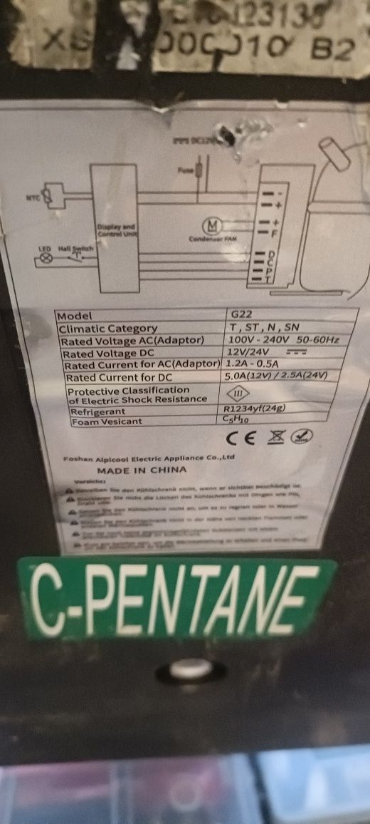 Lodówka turystyczna Alpicool G22 uszkodzona