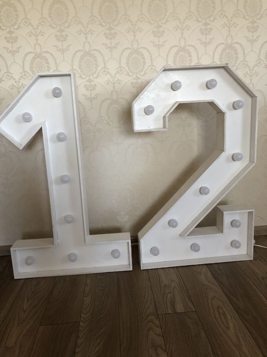 Цифры с лампочками