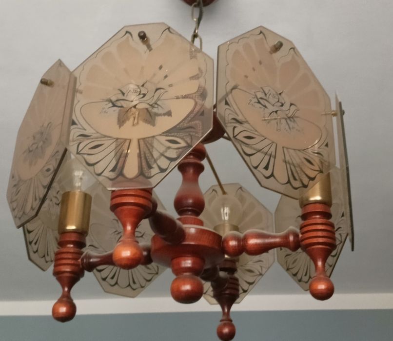 Żyrandol vintage 4 zarówki