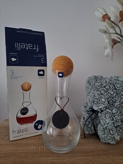 HomeYou Duka Karafka do czerwonego wina z korkiem FRATELLI