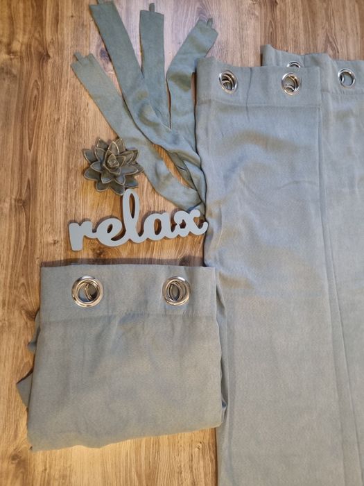 Zasłony welurowe zaciemniające - 4 SZT. TURKUS/MORSKI 135X240