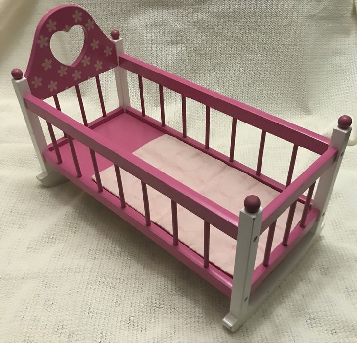 Кроватка-качалка для кукол детская, дерево, 52,5 см x 25 см, отл.сост.