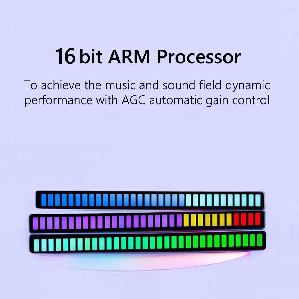 Barra LED RGB controlada por música com bateria (NOVA)