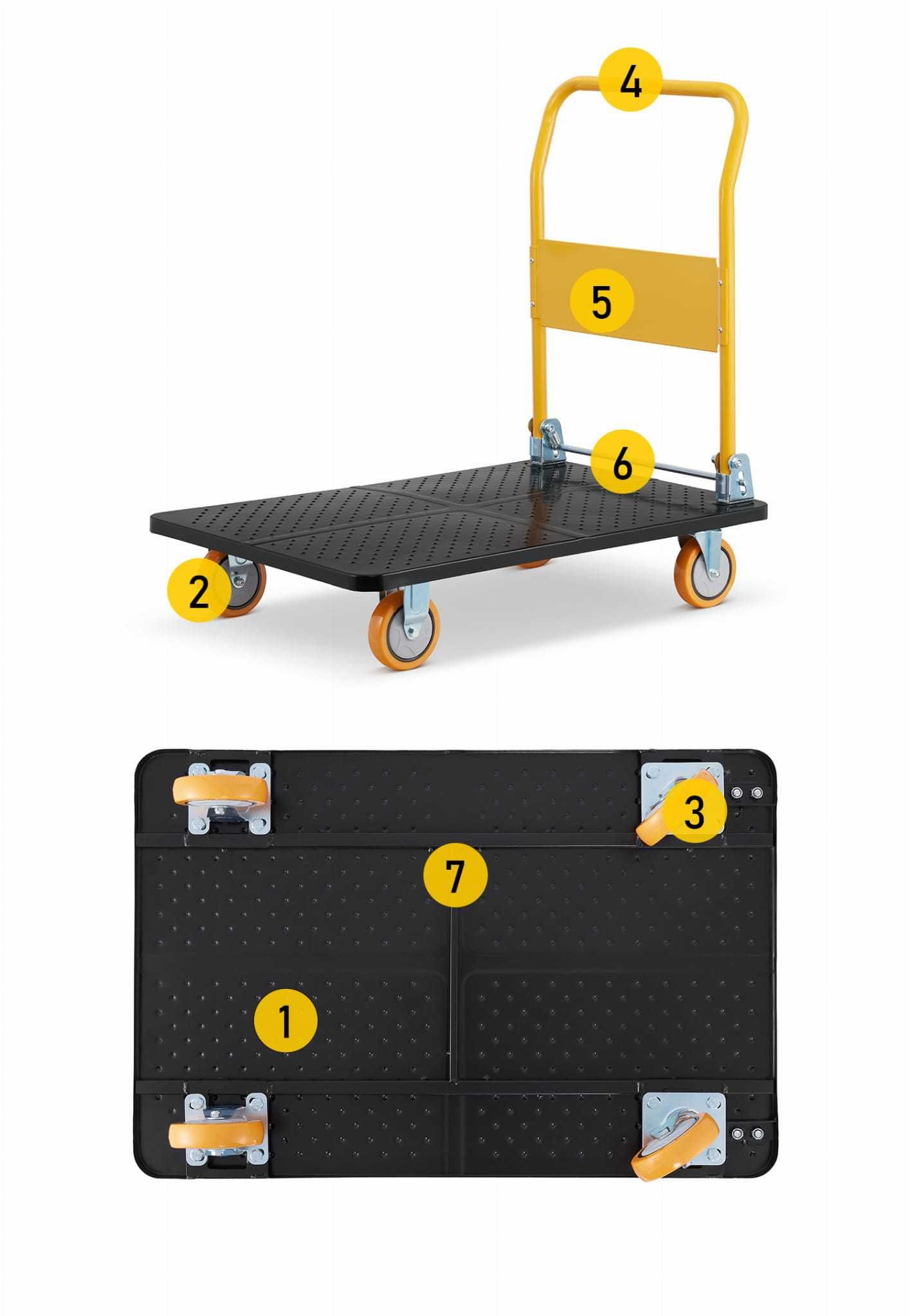 Wózek magazynowy transportowy składany HIGHER PRO 700kg LH10-700